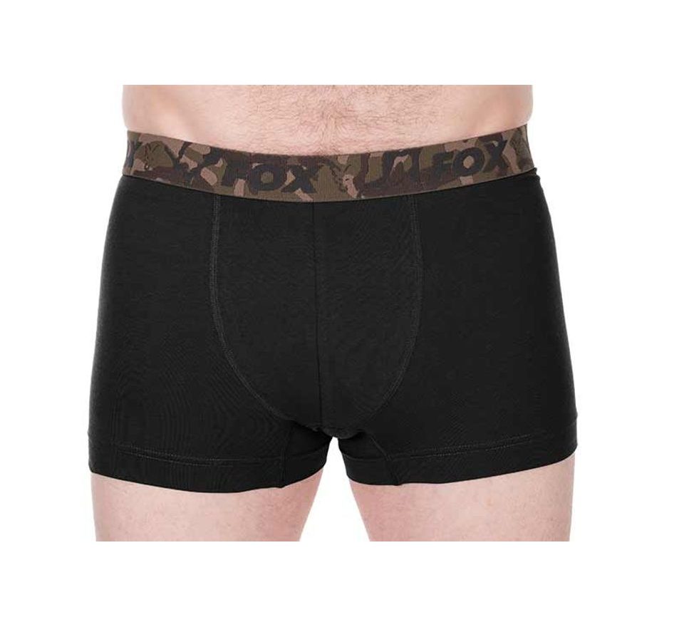 Fox Trenky Boxer Shorts Khaki/Čierne 2ks