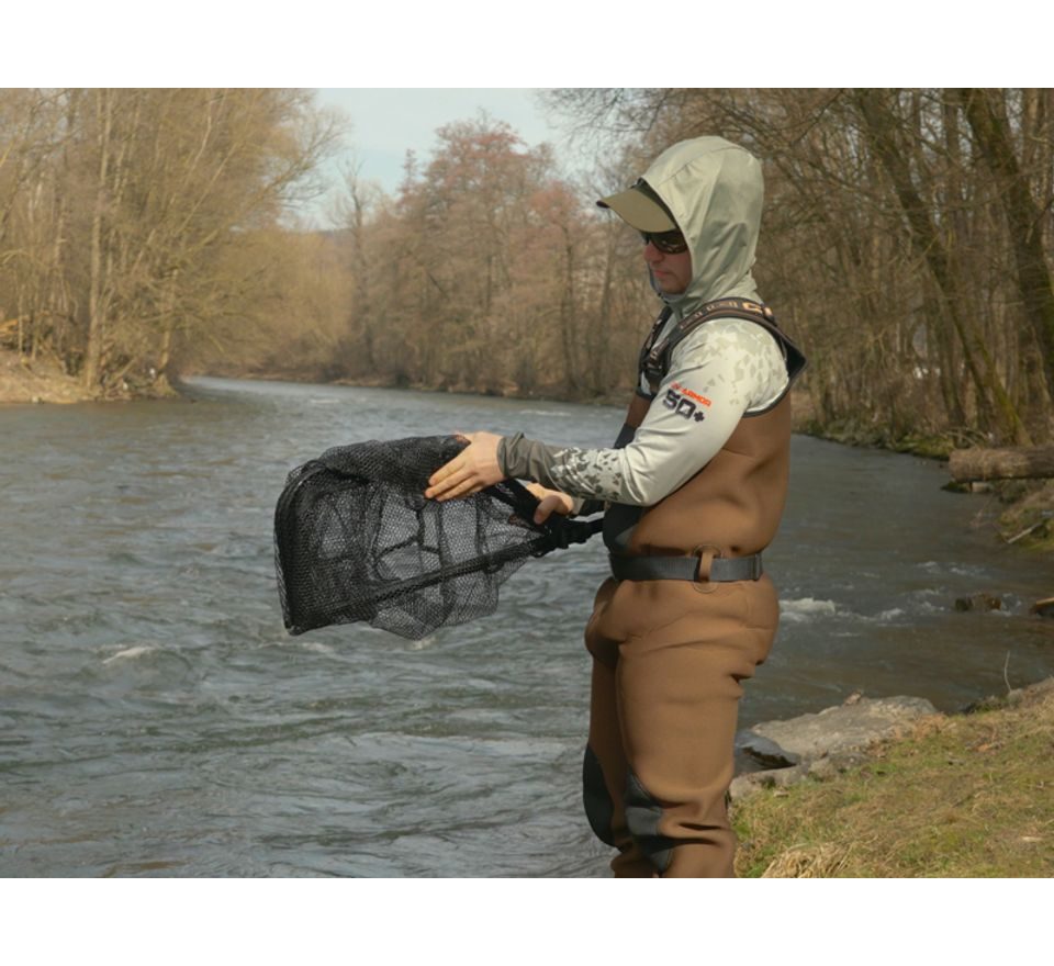 Delphin Podběrák Halfer 190cm 60x50cm