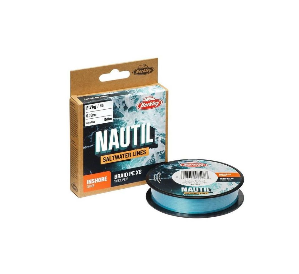 Berkley Šnúra Nautil Inshore Braidx8 Aqua Blue 150m