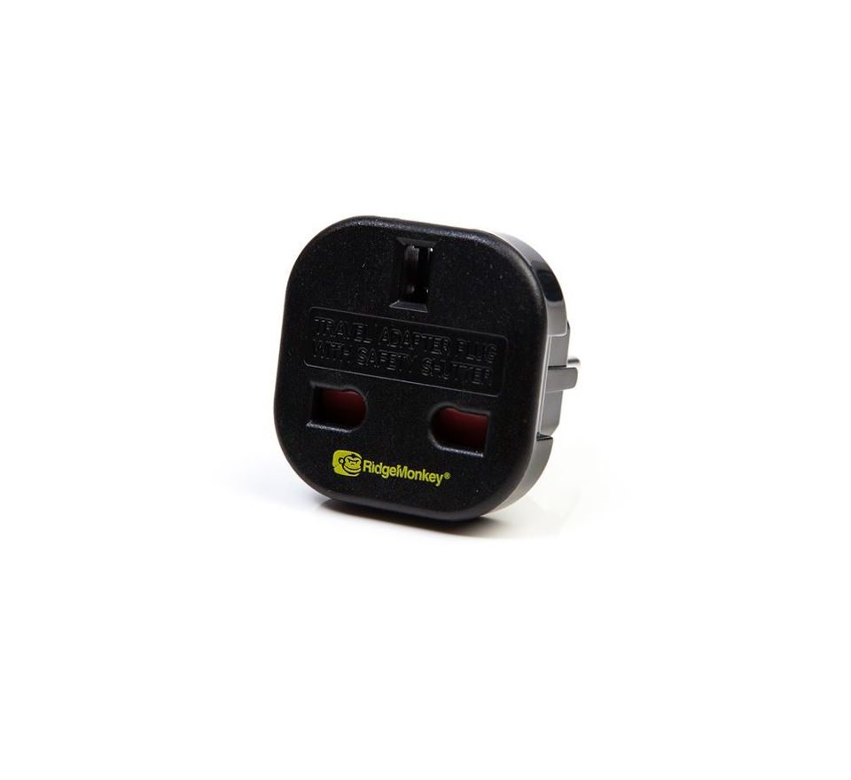 RidgeMonkey Adaptér k nabíjačke Vault UK 3 Pin to EU 2 Pin Adaptor
