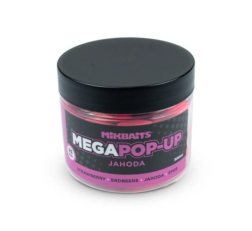 Mikbaits Plávajúce boilies Mega fluo pop-up 300ml