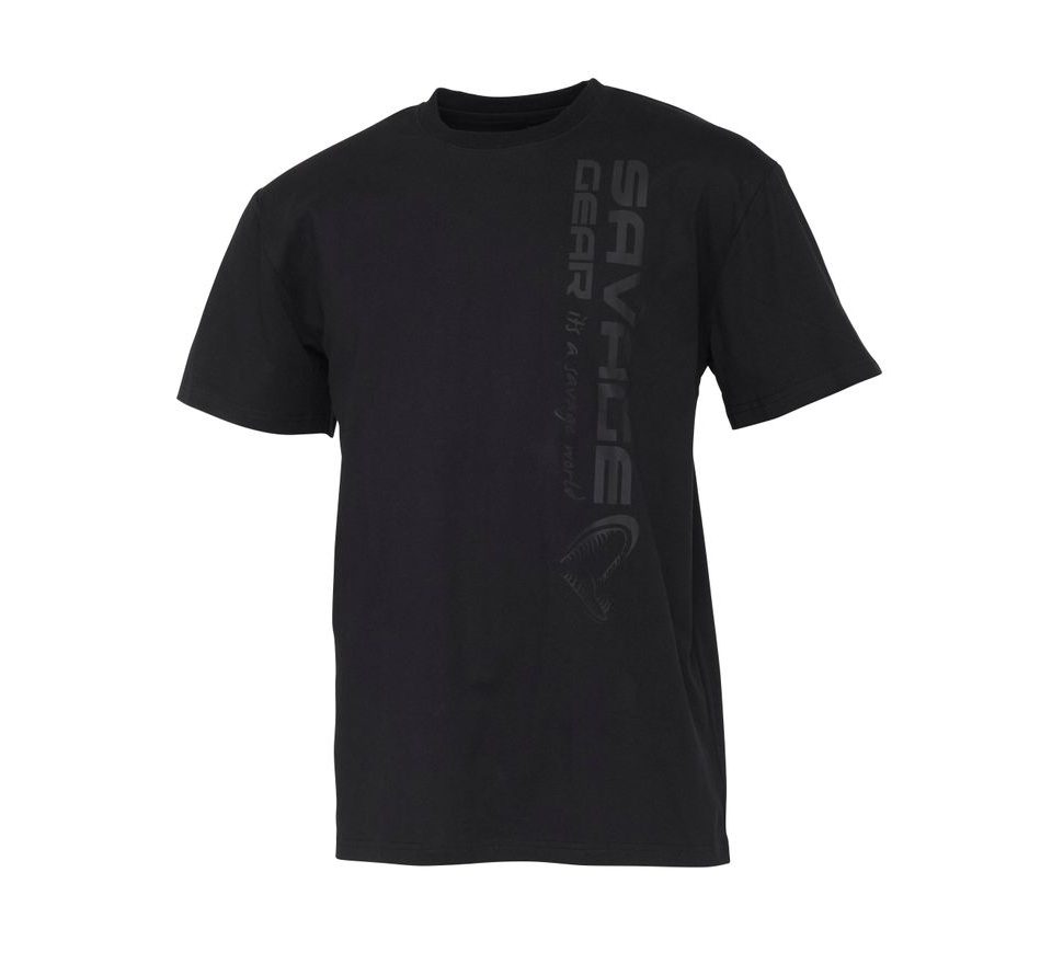 Savage Gear Triko Vertical Logo Tee Black