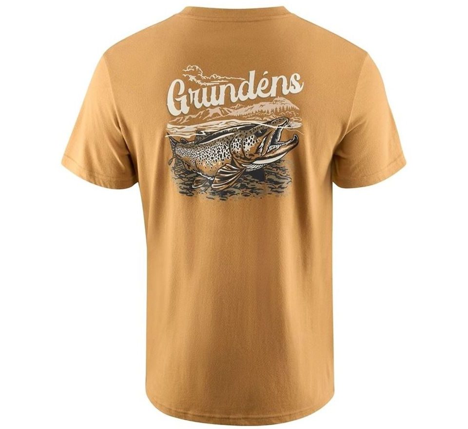 Grundéns Triko Leroy Brown SS T-Shirt Whiskey