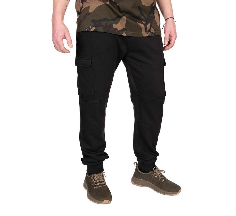 Fox Tepláky LW Black / Camo Combat Joggers