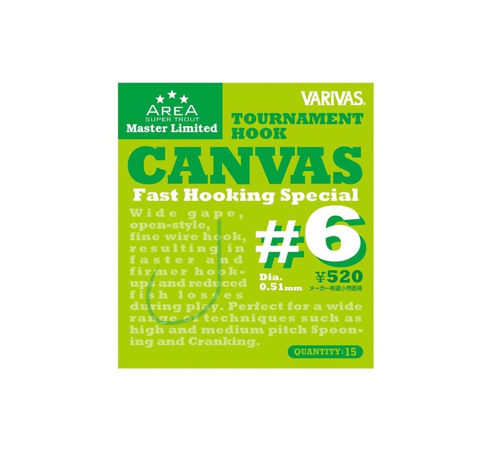 Varivas Háčiky Tournament Hook Canvas 15 ks