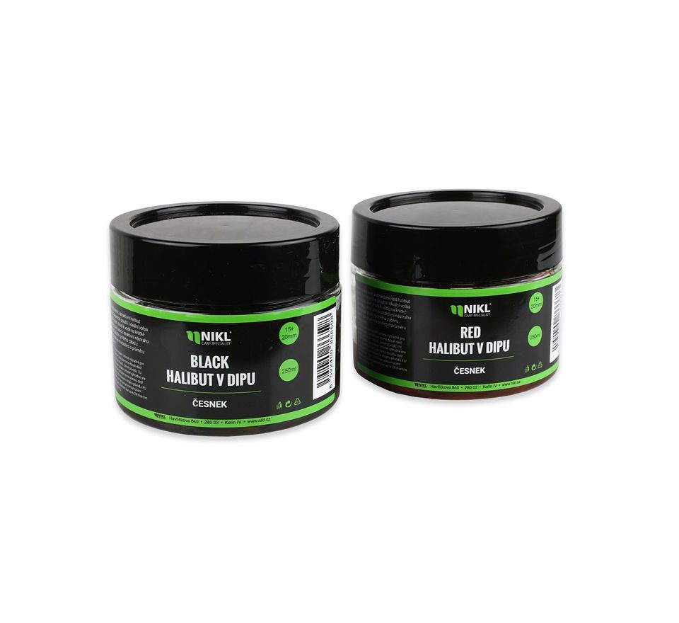 Nikl Black halibut pelety v dipe 15+20 mm 250g