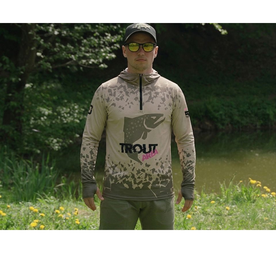 Delphin Tričko s kapucí UV Armor 50+ Trout