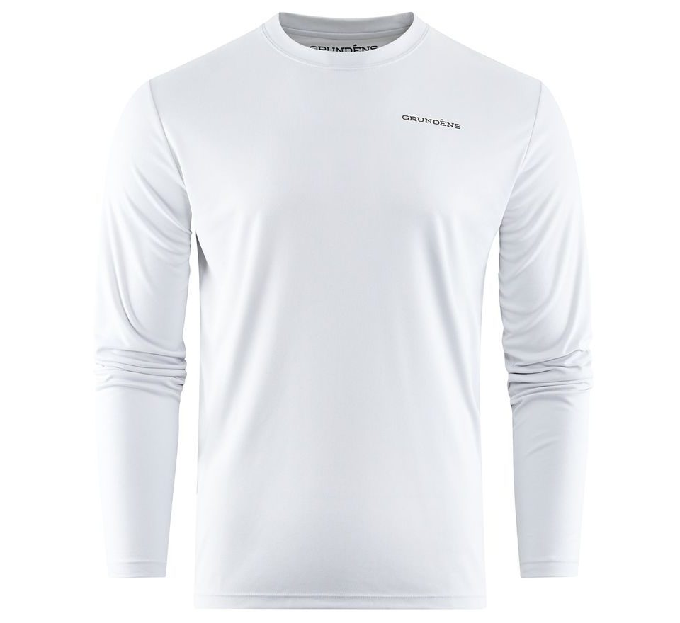 Grundéns UV Tričko Fish Fearlessly LS Tech Tee Grey Mist