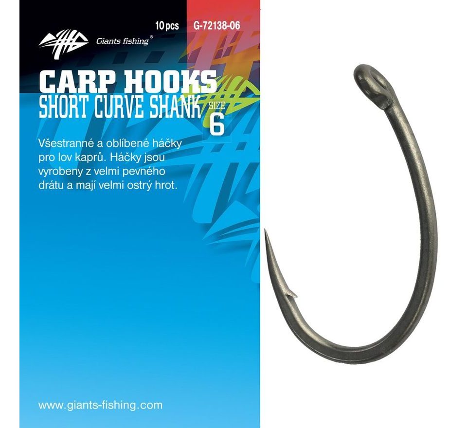 Giants Fishing Háček s očkem Short Curve Shank 10ks