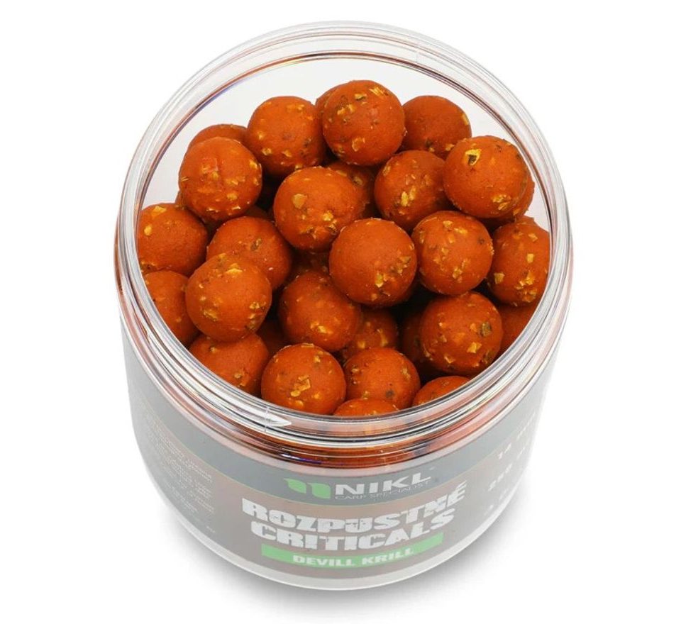 Nikl Rozpustné Criticals boilie Devill Krill 250ml