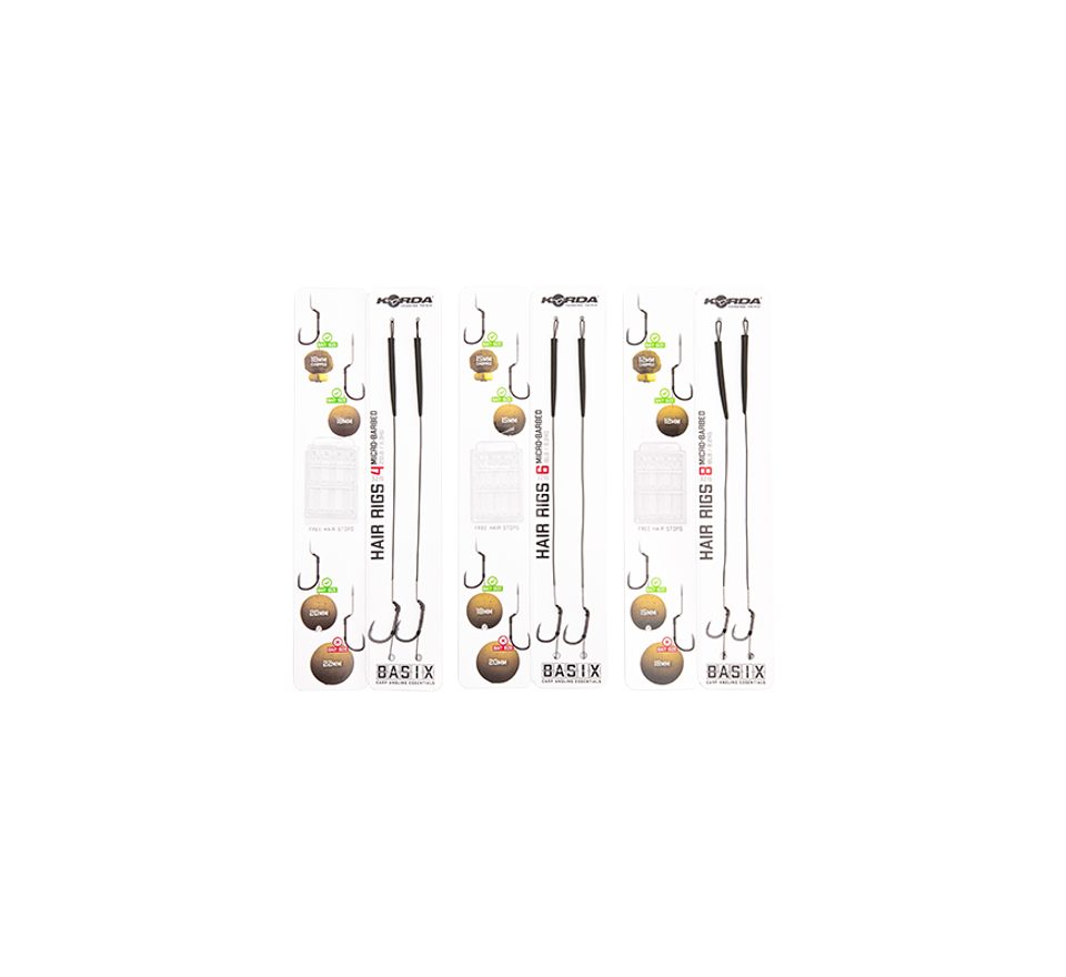 Korda Návazec Basix Hair Rigs Wide Gape 2ks