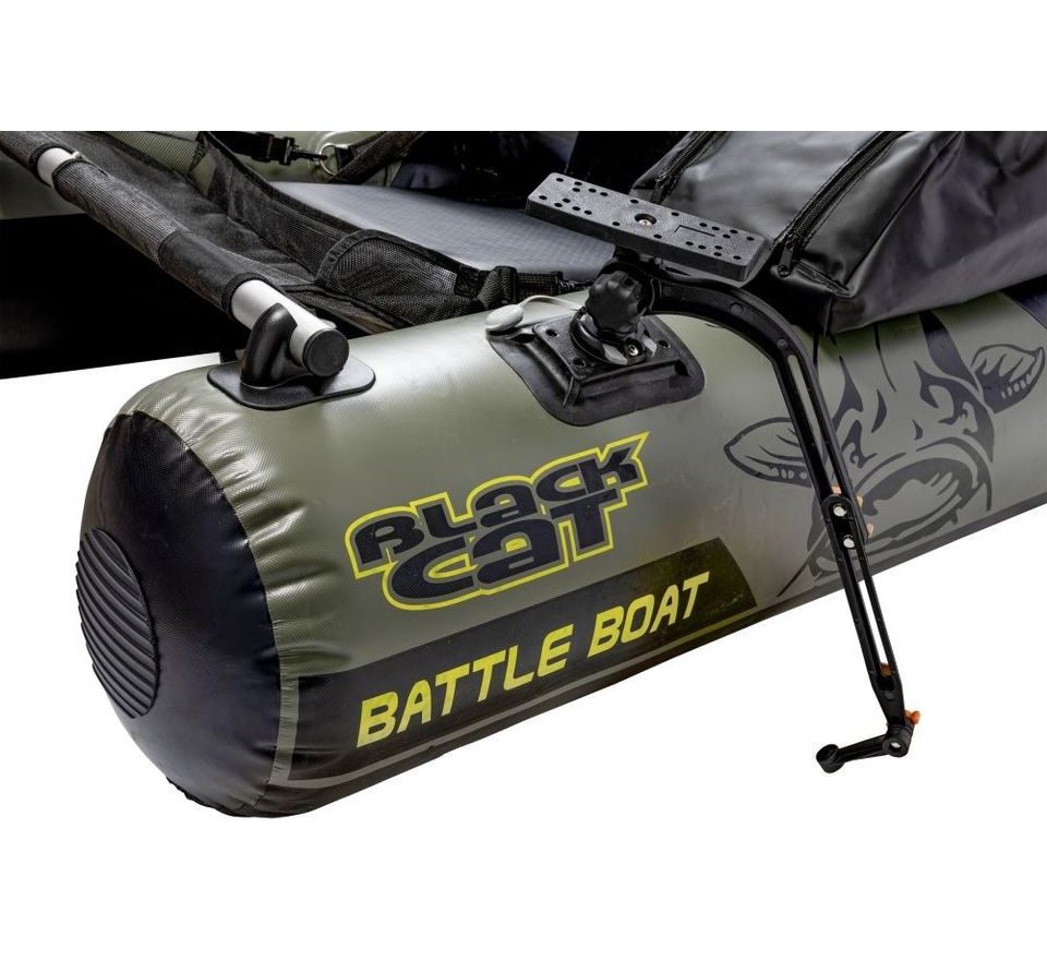 Black Cat Belly boat + Elektromotor Battle Boat Set 170 cm 113 cm