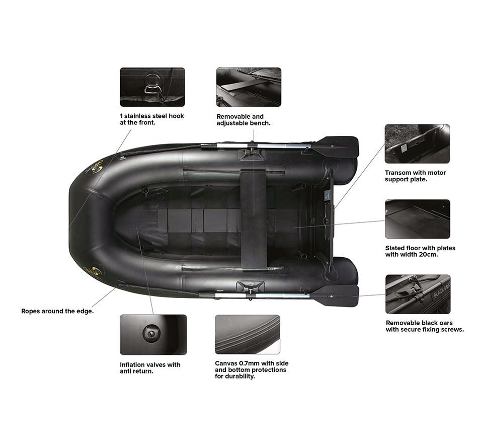 Carp Spirit Člun Black Boat One 180