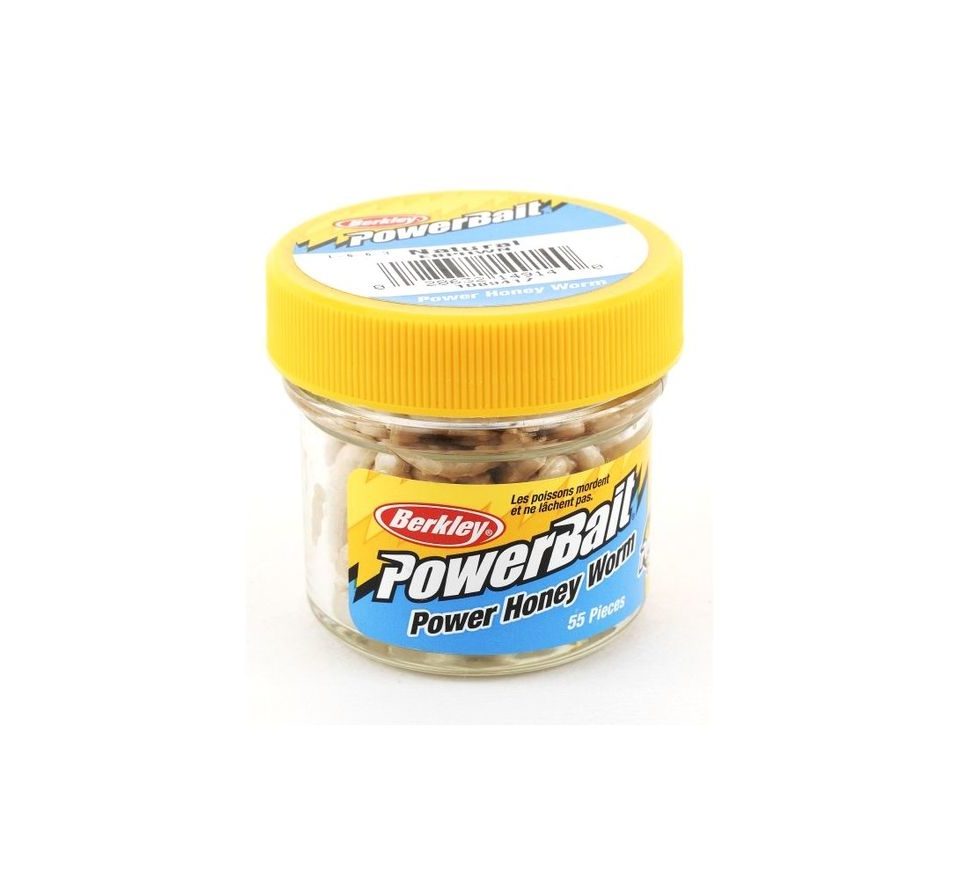 Berkley Gumová nástraha PowerBait Honey Worm Garlic 2.5cm, 55ks White