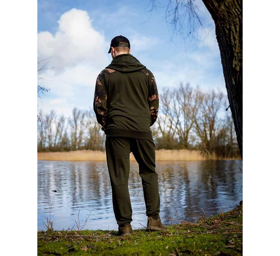 Fox Mikina LW Khaki / Camo Split Zip Hoody