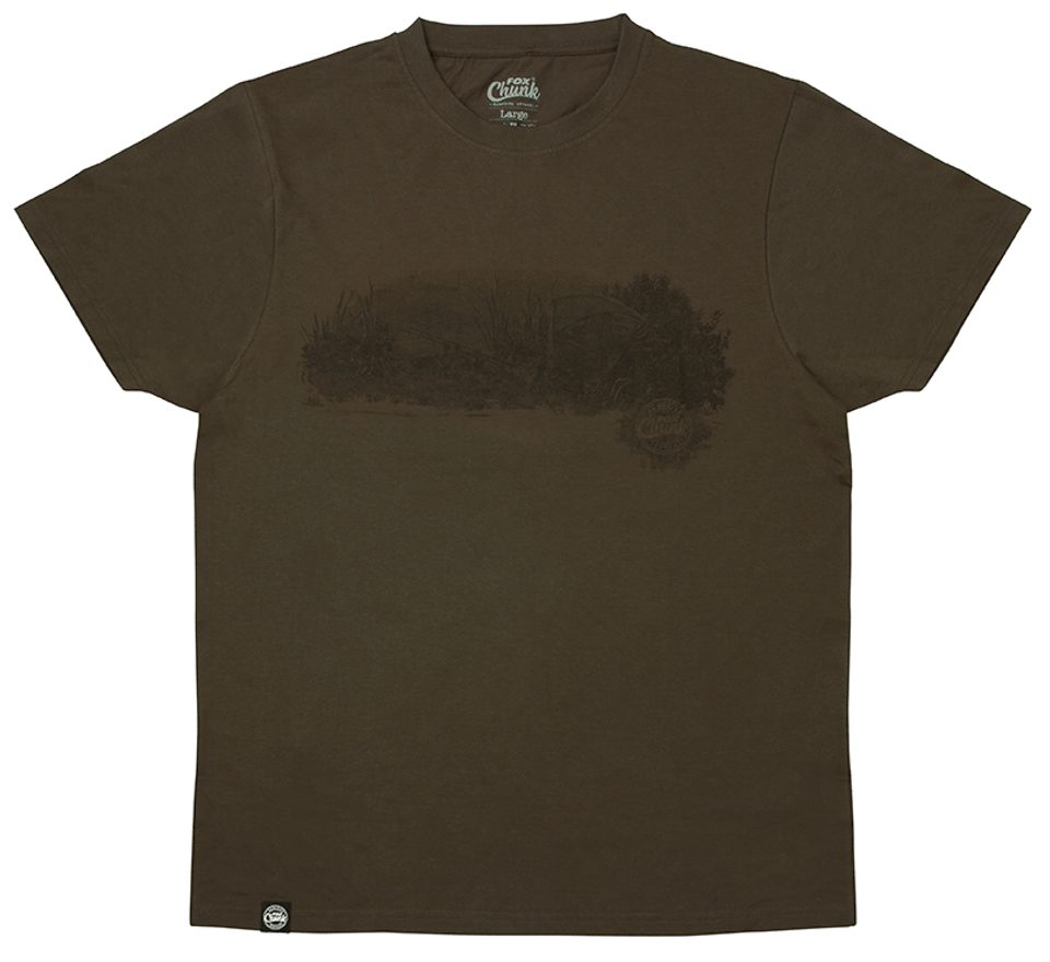 Fox Triko Chunk Dark Khaki Scenic T-shirt