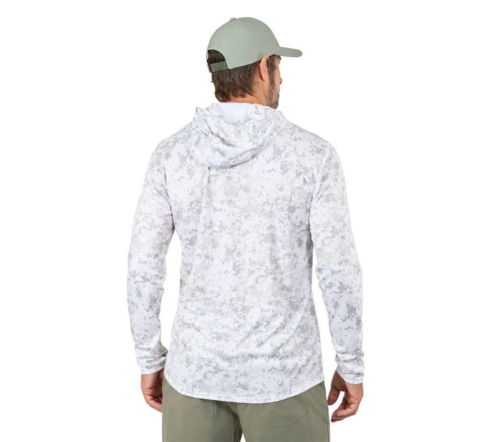Grundéns UV Tričko Tough Sun Masked Hoodie Squall Camo