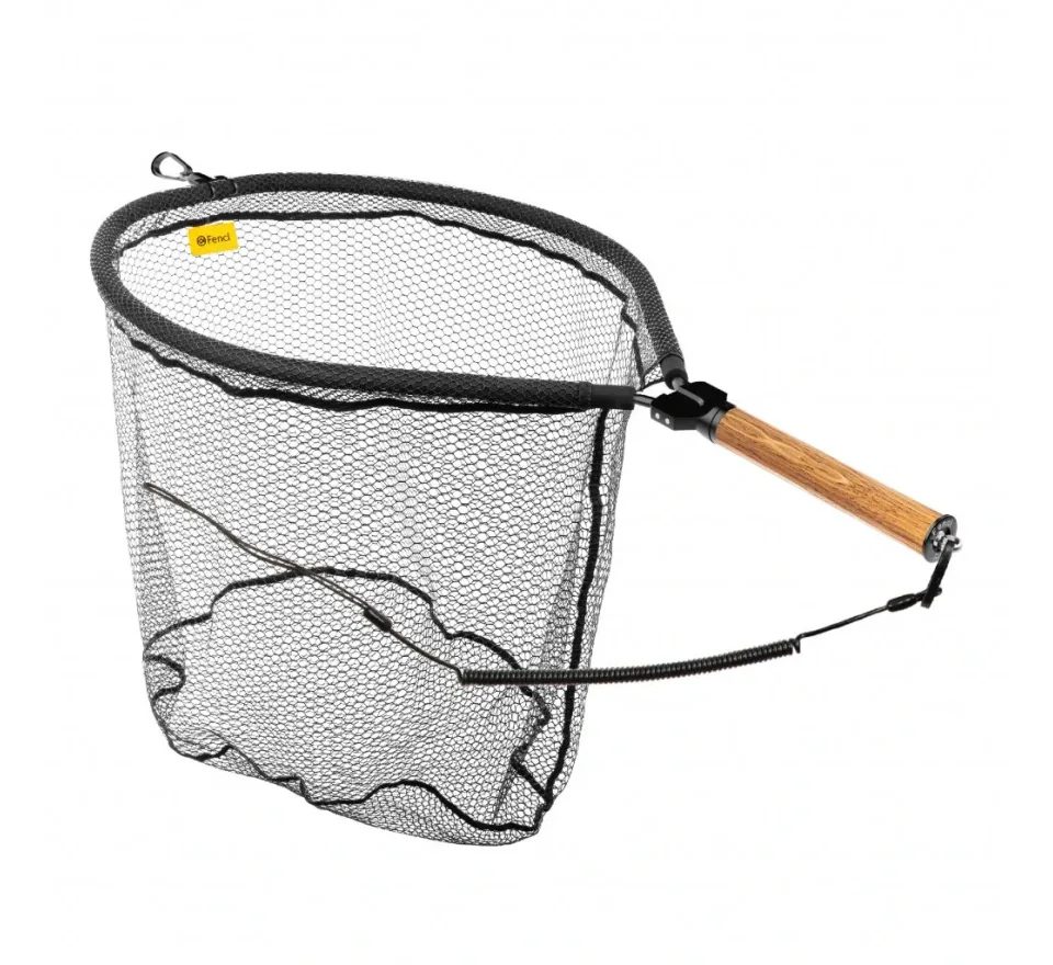 Fencl Muškařský podběrák King L Natur s pogumovanou sítí a magnetem