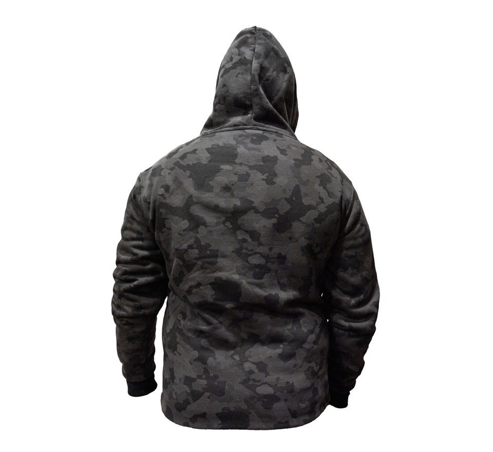 Mikbaits Bunda so zipsom Black Camou Sherpa čierna