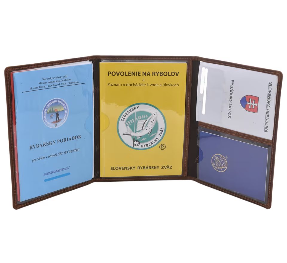 Mercucio Pouzdro na doklady Štika s udicí natural