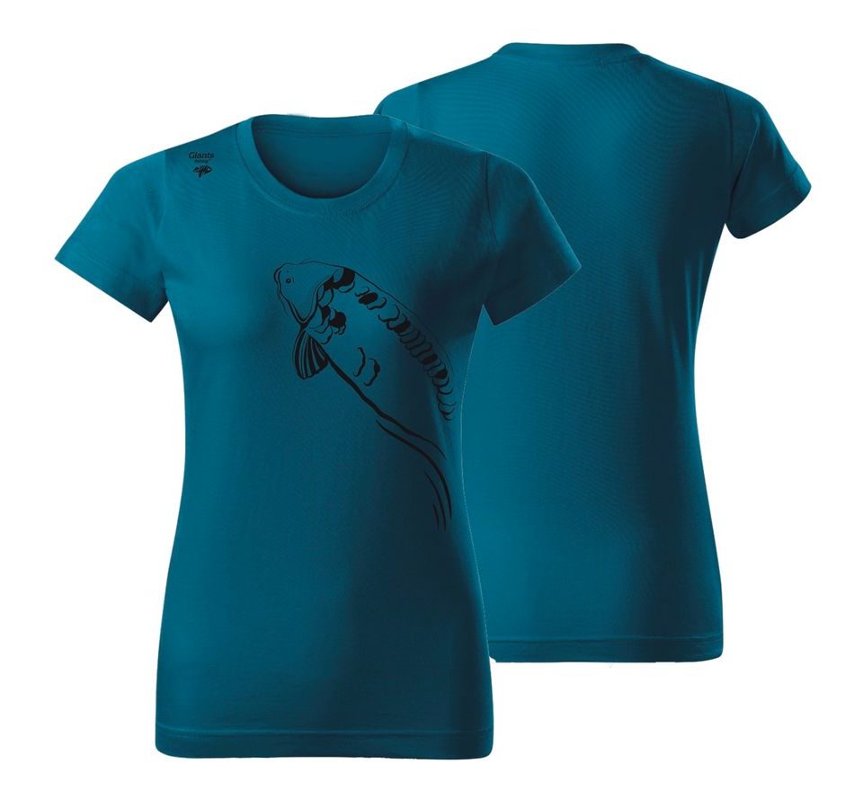 Giants fishing Dámské tričko petrolejové Plavající kapr