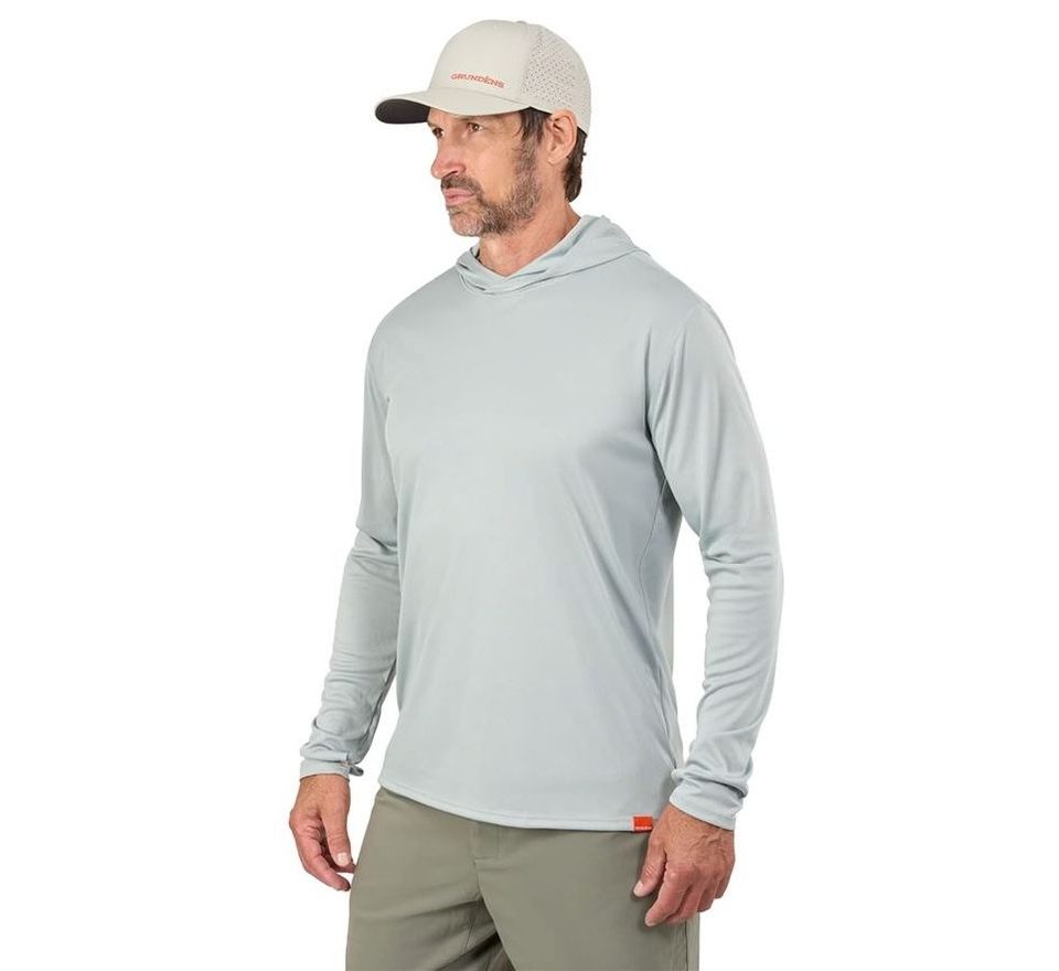 Grundéns UV Tričko Tough Sun Masked Hoodie Iceberg