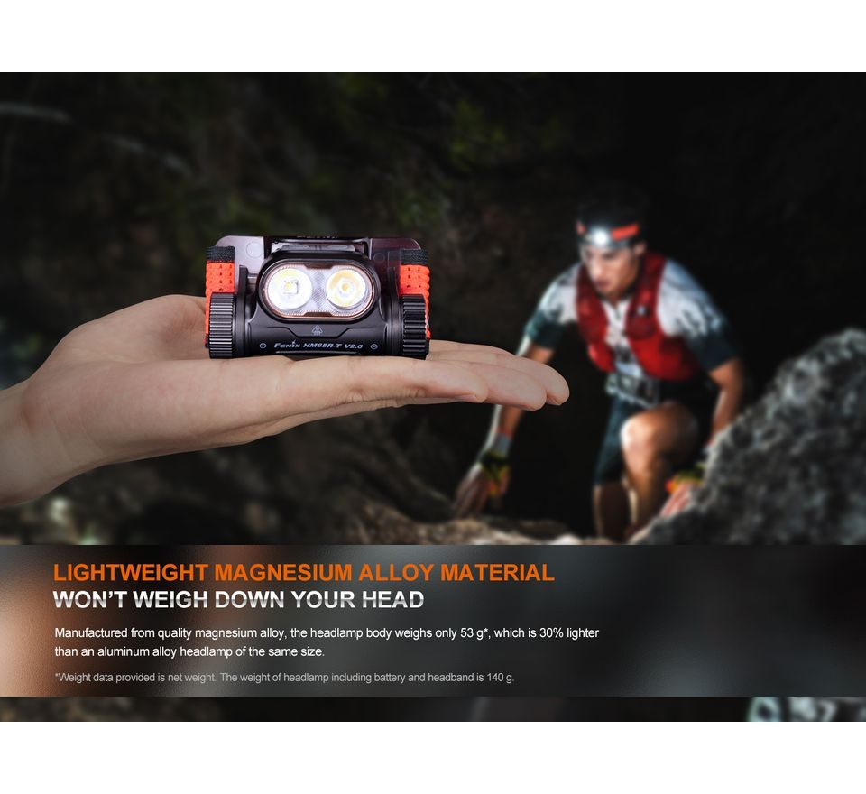 Fenix Nabíjecí čelovka HM65R-T V2.0 černá