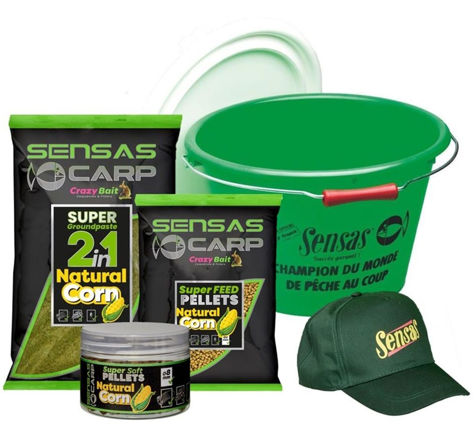 Sensas Akční kbelík Carp Paste Pellets Corn