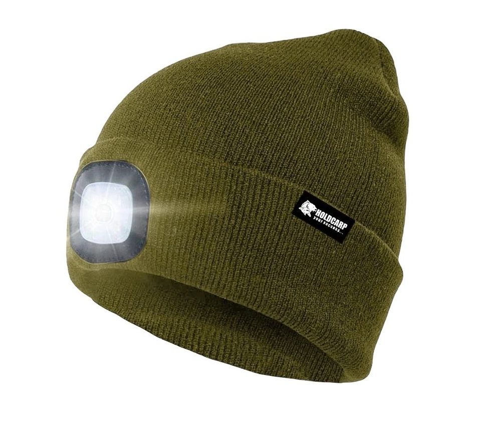 Holdcarp Zimní čepice LED Light Beanie zelená