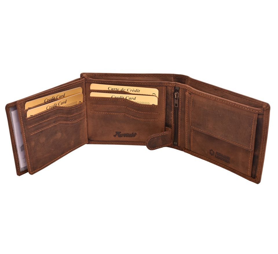 Mercucio Pánská peněženka Kapr lysec světlehnědá