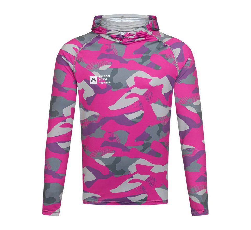 Mikado Mikina s kapucňou a nákrčníkom s UPF filtrom Lady Camo