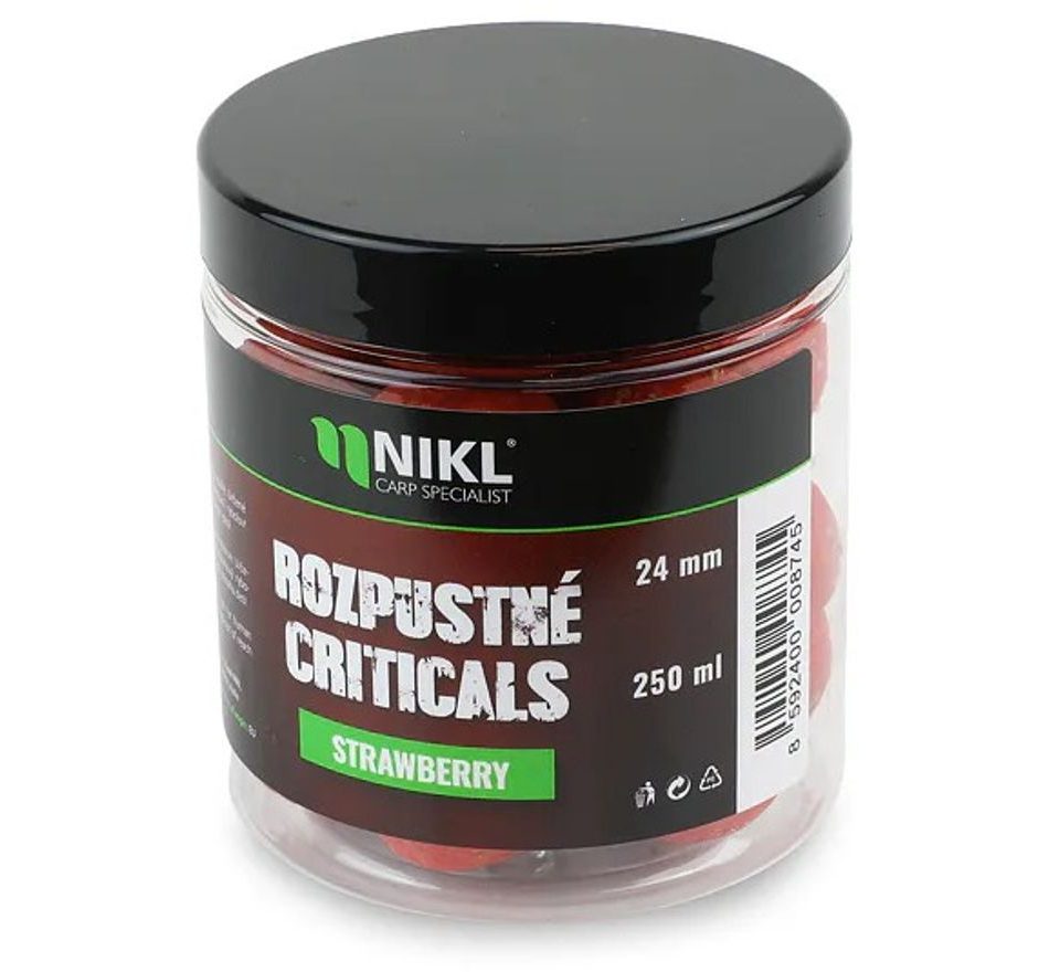 Nikl Rozpustné Criticals boilie Strawberry 250ml