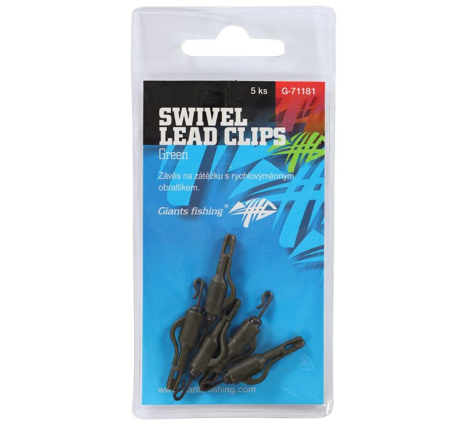Giants Fishing Záves na bočné olovo Swivel Lead Clips 5ks