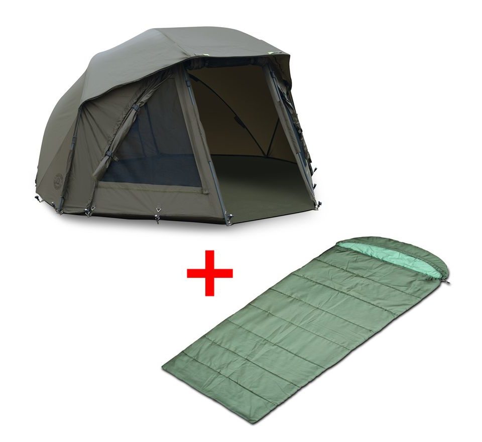 Chyť a pusť Přístřešek Brolly Thunder + Suretti Spací pytel Expert