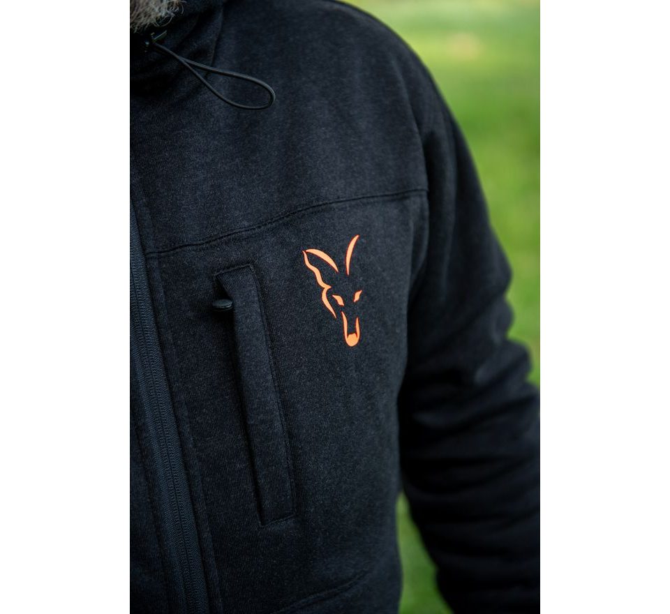 Fox Bunda Collection Sherpa Jacket Black & Orange