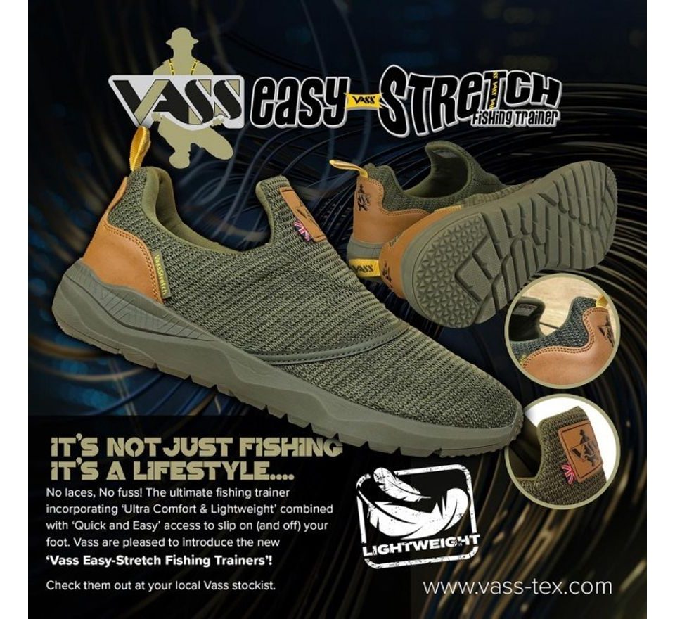 Vass Boty Easy Stretch Fishing Trainer Khaki