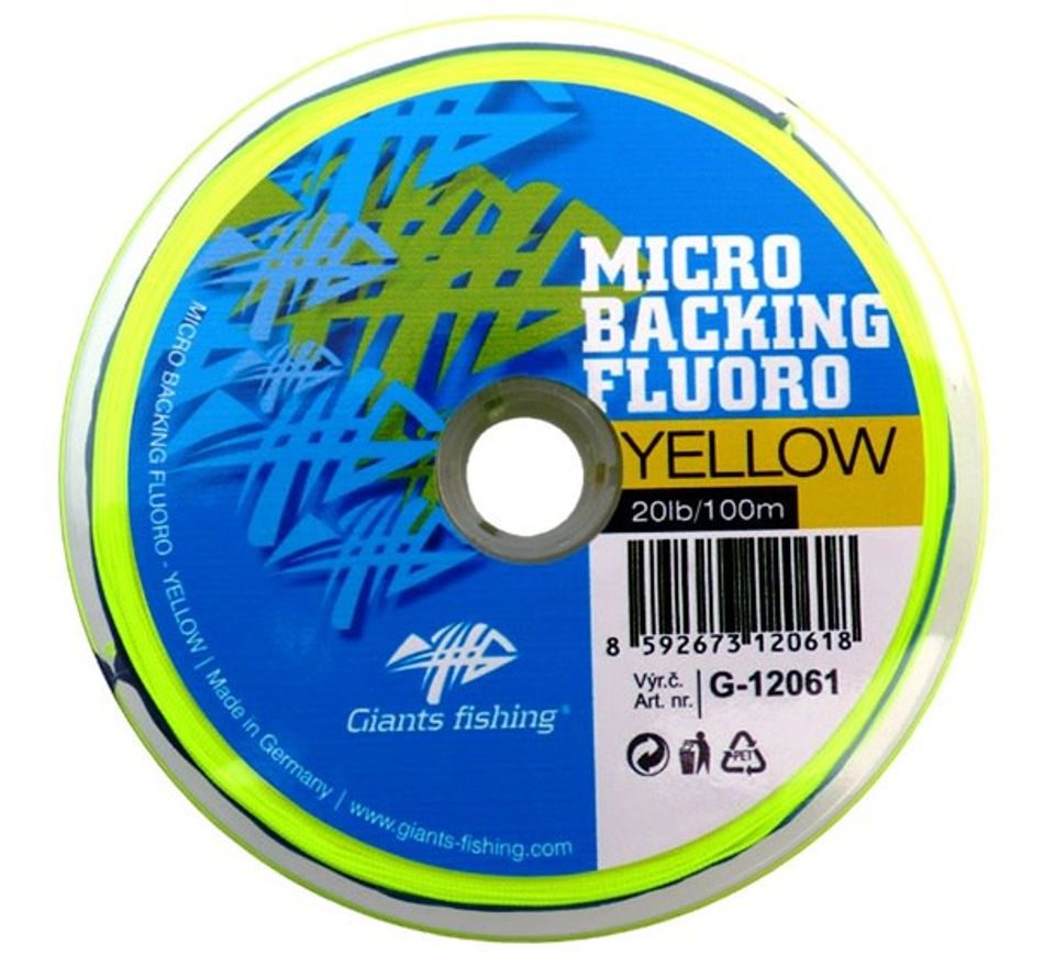 Giants Fishing Micro Backing Fluoro-Yellow 20lb 100m
