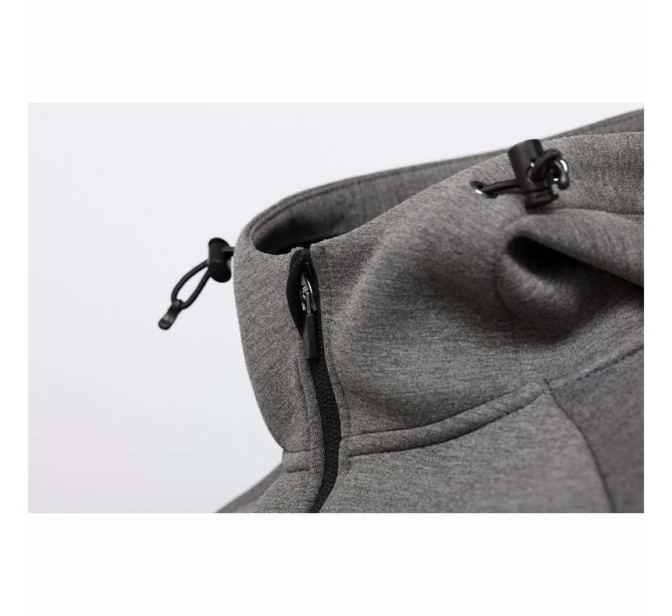 Savage Gear Mikina Tec-Foam Zip Hoodie Dark Grey Melange