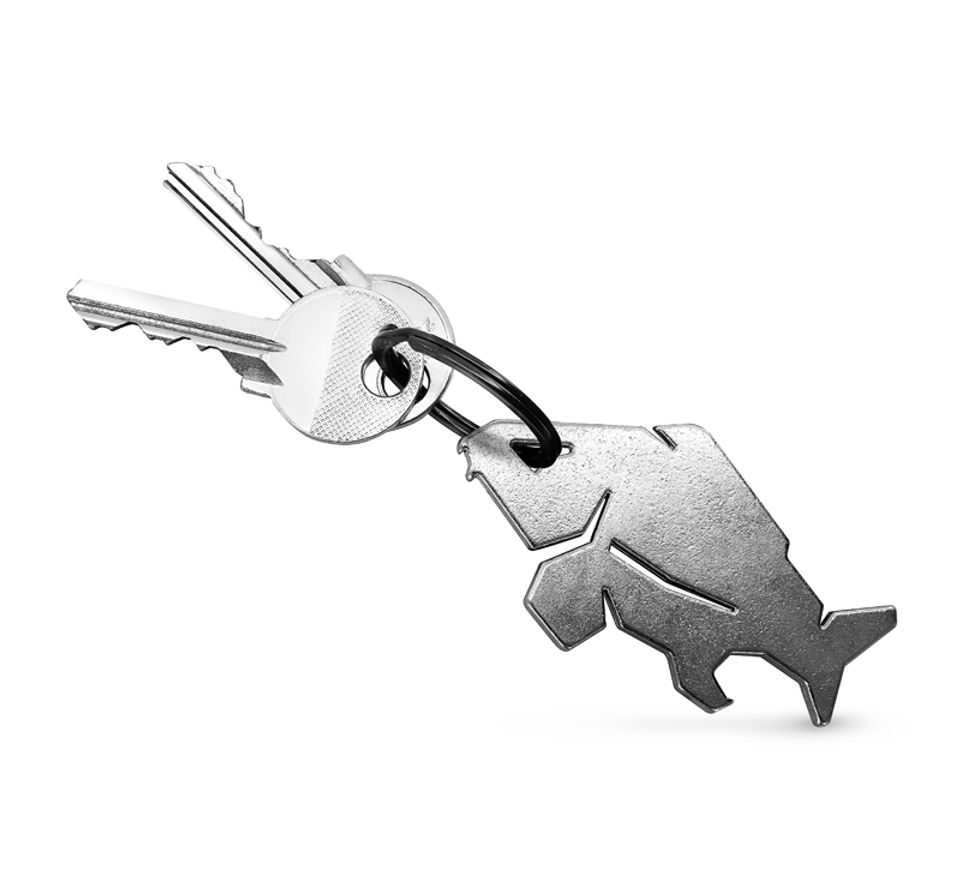 Delphin Klíčenka s otvírákem na láhve Carpener stříbrná