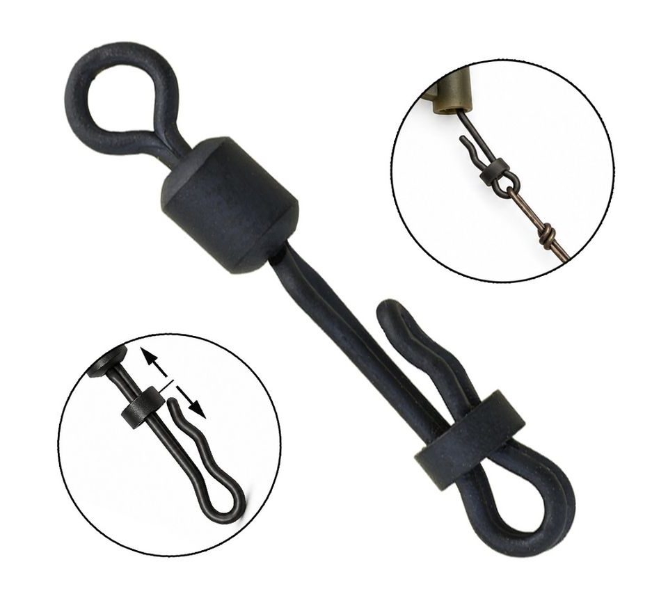 Giants fishing Rychlovýměnný obratlík s klipem Clam Lock Quick Change Swivel vel.8/30kg