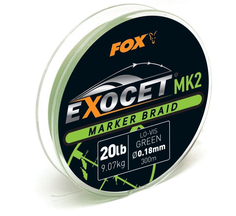 Fox Šňůra Exocet MK2 Marker Braid Green 0,18mm 20lb 300m