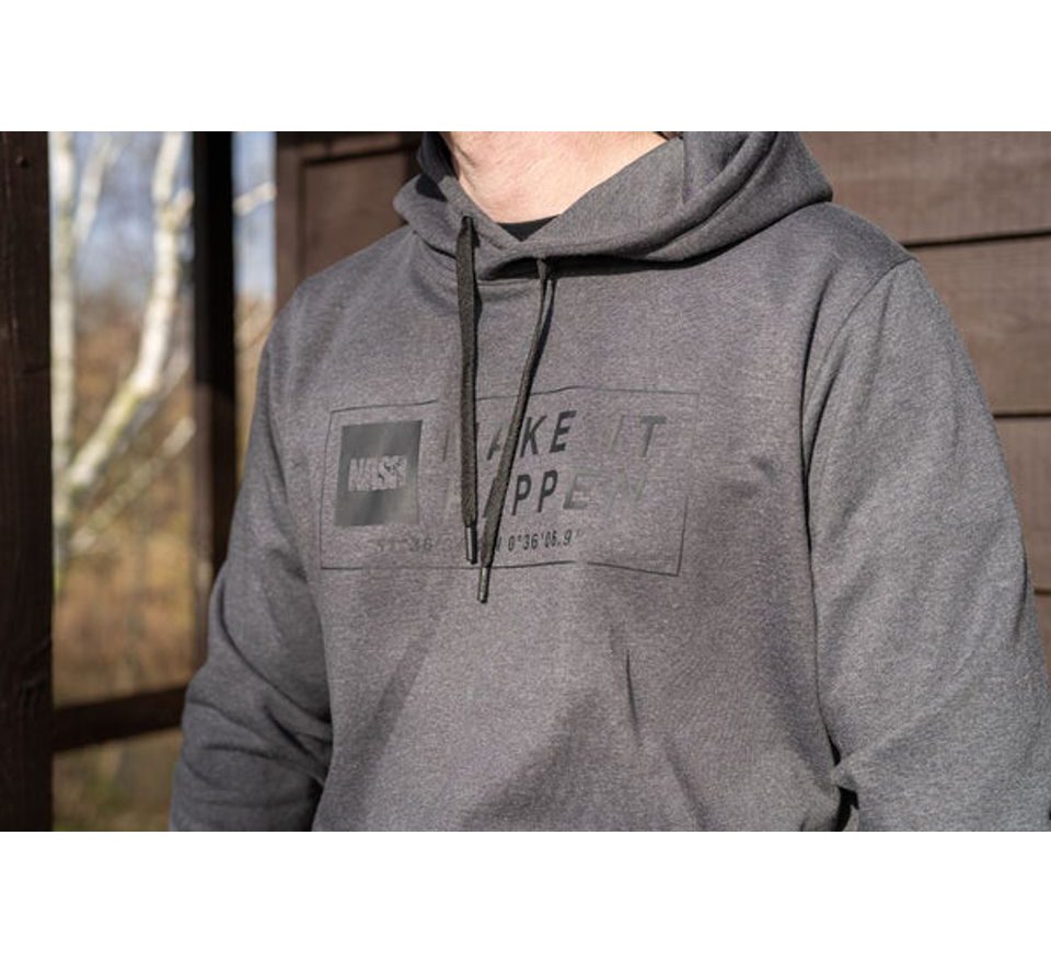 Nash Mikina Make It Happen Coordinates Hoody Grey Marl