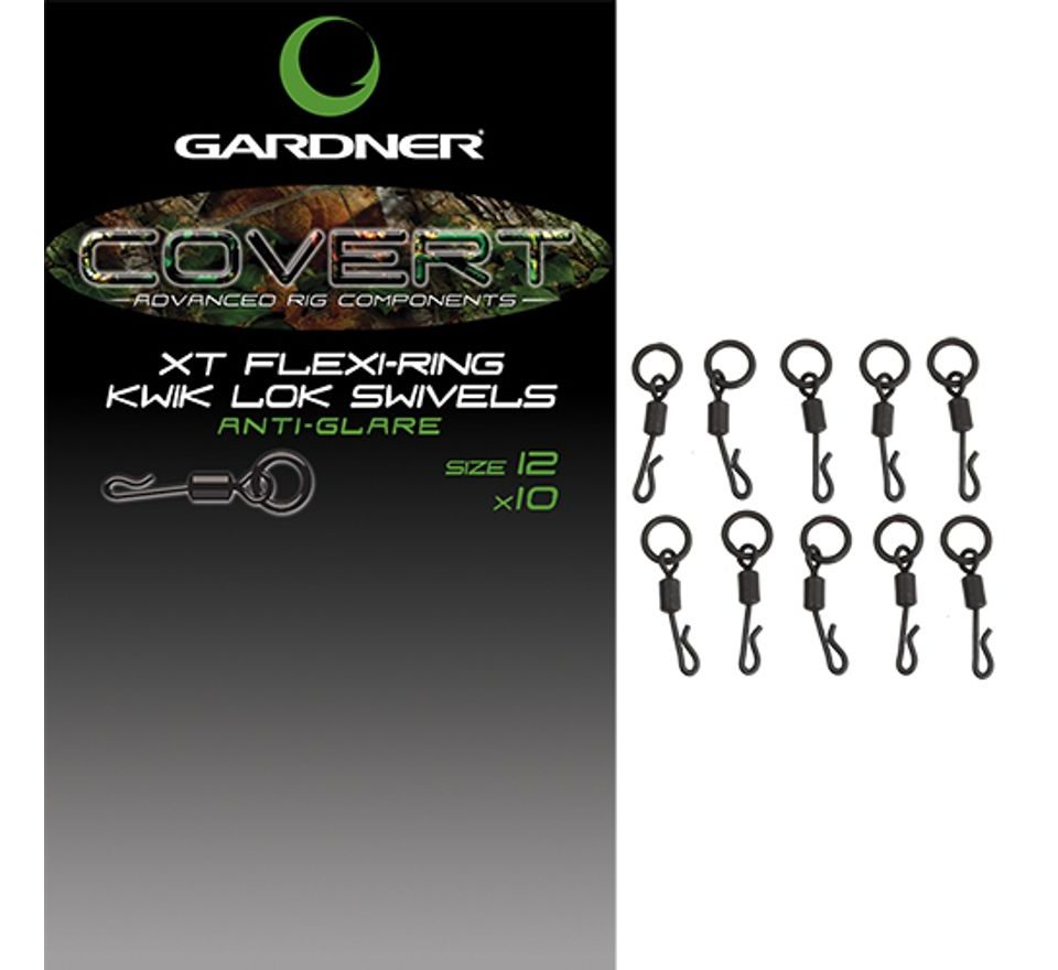 Gardner Obratlíky Covert XT Flexi-Ring Kwik Lok Swivels vel. 12