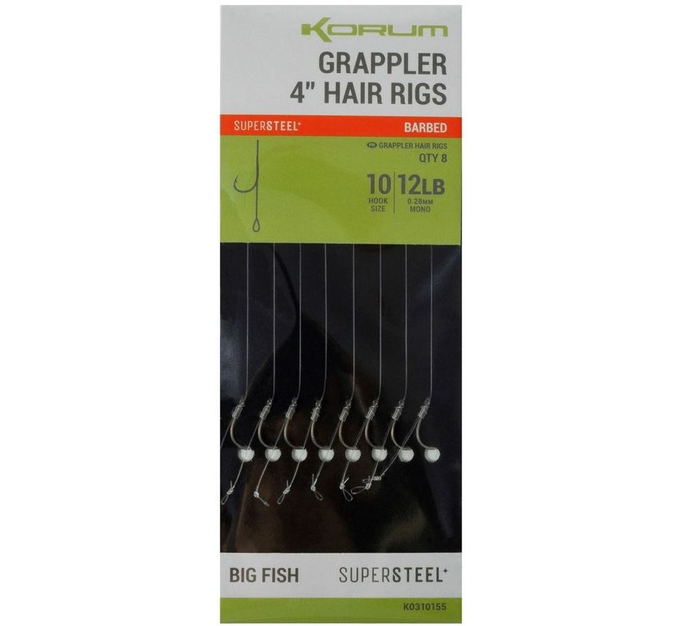 Korum Hotové návazce Grappler Hair Rigs 4" 8ks