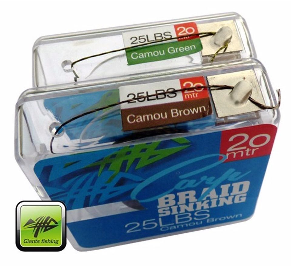 Giants Fishing Náväzcová šnúrka Carp Braid Sinking 20m