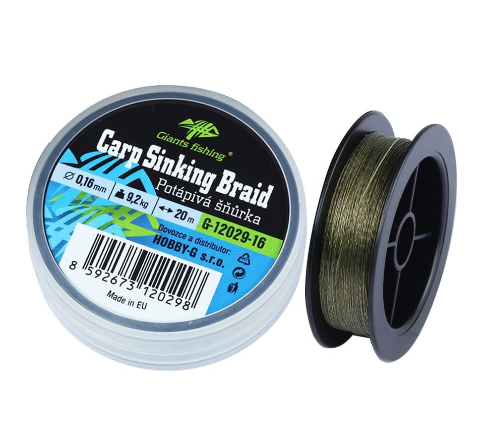 Giants fishing Potápavá pletená šnúra Carp Sinking Braid 20m