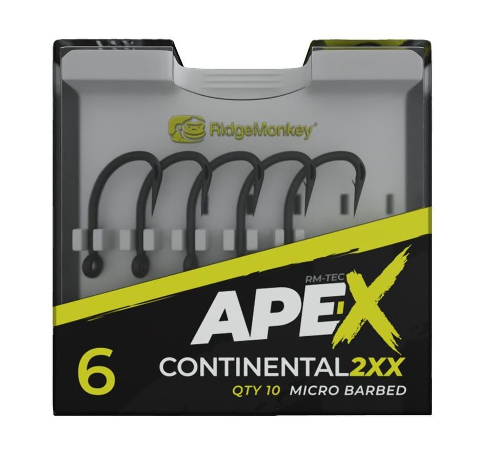 RidgeMonkey Háčiky Ape-X Continental 2XX Barbed 10ks