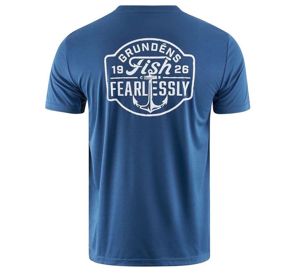 Grundéns UV Triko Fish Fearlessly SS Tech Tee Blue Abyss