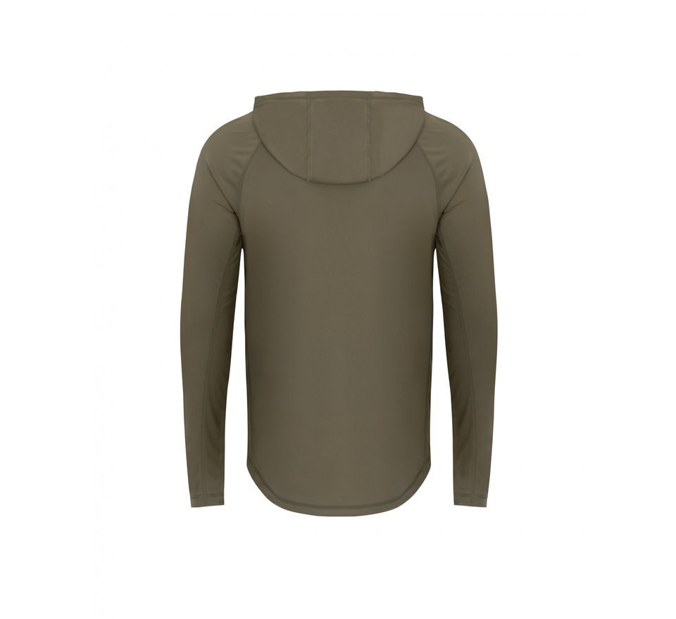 Korda UV triko UPF Hooded Top Dark Khaki