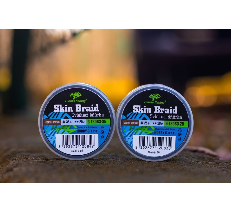 Giants fishing Svliekacia šnúra Carp Line Skin Braid Camo brown 20m